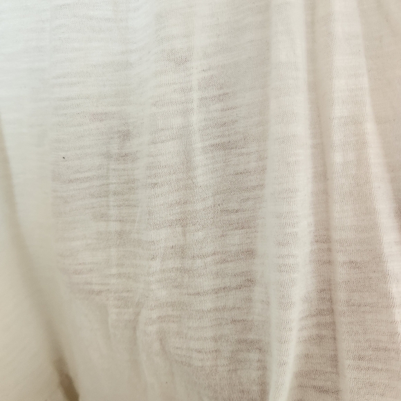 Lucky Brand Cream Embroidered Cap Sleeve Blouse Medium - Picture 6 of 11